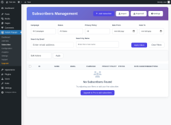 Page screenshot: Instant Popups &rarr; Subscriber