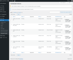 Page screenshot: Tools → Scheduled Actions