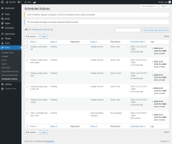 Page screenshot: Tools → Scheduled Actions