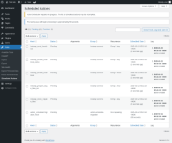 Page screenshot: Tools → Scheduled Actions