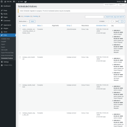 Page screenshot: Tools → Scheduled Actions