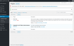 Page screenshot: Plugins &lsaquo; Test site &mdash; WordPress