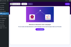 Page screenshot: Elementor Zoho Campaigns