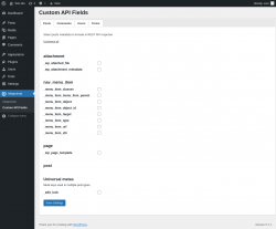 Page screenshot: Integromat &rarr; Custom API Fields
