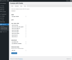 Page screenshot: Integromat &rarr; Custom API Fields