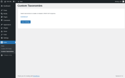 Page screenshot: Make &rarr; Custom Taxonomies