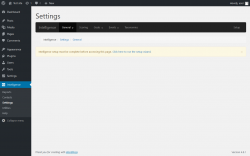 Page screenshot: Intelligence &rarr; Settings