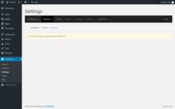 Page screenshot: Intelligence &rarr; Settings