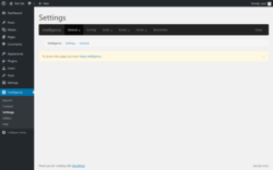 Page screenshot: Intelligence &rarr; Settings