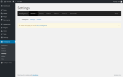 Page screenshot: Intelligence &rarr; Settings