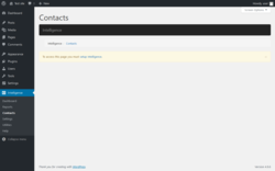 Page screenshot: Intelligence &rarr; Contacts