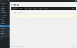Page screenshot: Intelligence &rarr; Settings