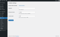 Page screenshot: Settings → Chatbot