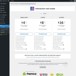Page screenshot: Interactive Real Estate → Upgrade  ➤