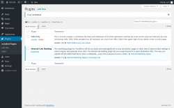 Page screenshot: Plugins &lsaquo; Test site &mdash; WordPress