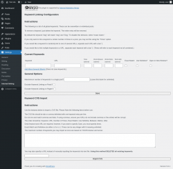 Page screenshot: Settings &rarr; Internal linking