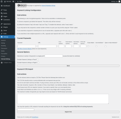 Page screenshot: Settings &rarr; Internal linking