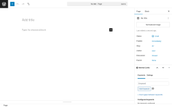 Page screenshot: Add Page ‹ Test site — WordPress