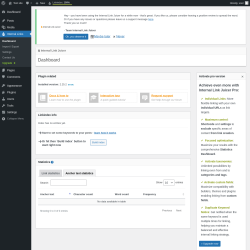 Page screenshot: Internal Links → Anchor text statistics