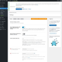 Page screenshot: Internal Links → Settings