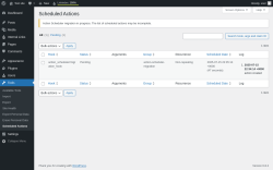Page screenshot: Tools → Scheduled Actions