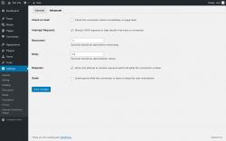 Page screenshot: Settings → Internet Connection Status → Advanced