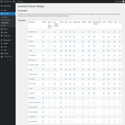 Page screenshot: Vehicles → Taxonomies