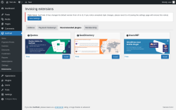 Page screenshot: GetPaid → Extensions → Recommended plugins