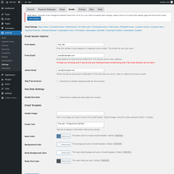 Page screenshot: GetPaid → Settings → Emails