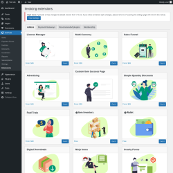Page screenshot: GetPaid → Extensions