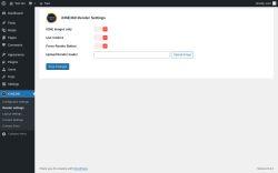 Page screenshot: iONE360 → Render settings