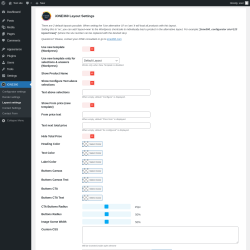 Page screenshot: iONE360 → Layout settings