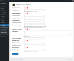Page screenshot: iONE360 → Contact Settings