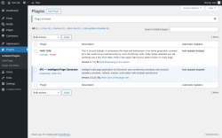 Page screenshot: Plugins &lsaquo; Test site &mdash; WordPress