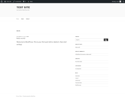 Page screenshot: Test site &ndash; Just another WordPress site
