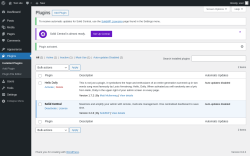 Page screenshot: Plugins ‹ Test site — WordPress
