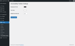 Page screenshot: Settings → Accessibility Toolbar