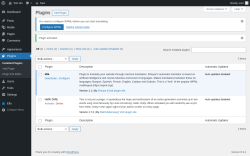 Page screenshot: Plugins &lsaquo; Test site &mdash; WordPress