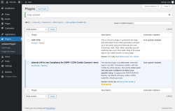 Page screenshot: Plugins &lsaquo; Test site &mdash; WordPress