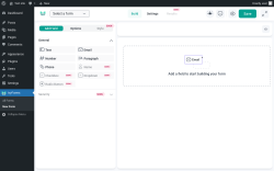 Page screenshot: IvyForms &rarr; New Form