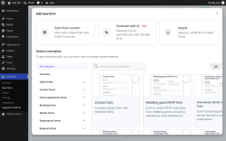 Page screenshot: IvyForms &rarr; New form