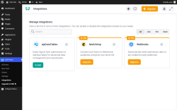 Page screenshot: IvyForms &rarr; Integrations