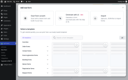 Page screenshot: IvyForms &rarr; New form