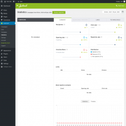 Page screenshot: Jackmail &rarr; Statistics