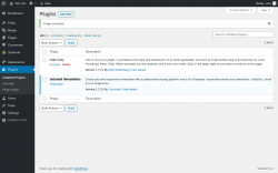 Page screenshot: Plugins &lsaquo; Test site &mdash; WordPress