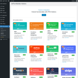 Page screenshot: JetFormBuilder &rarr; Addons