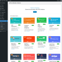Page screenshot: JetFormBuilder &rarr; Addons