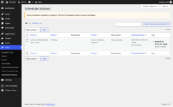 Page screenshot: Tools &rarr; Scheduled Actions