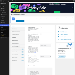 Page screenshot: JetFormBuilder &rarr; Settings