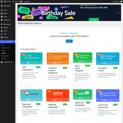 Page screenshot: JetFormBuilder &rarr; Addons